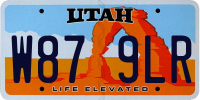 UT license plate W879LR