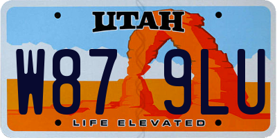 UT license plate W879LU