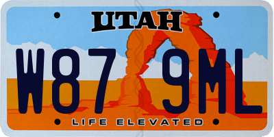 UT license plate W879ML