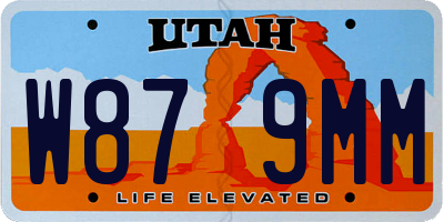 UT license plate W879MM