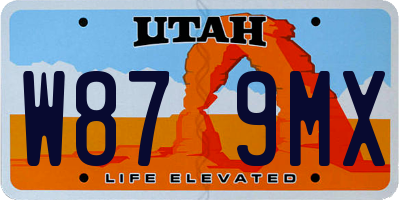 UT license plate W879MX