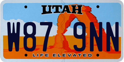 UT license plate W879NN