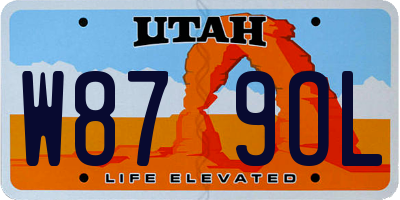UT license plate W879OL