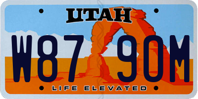 UT license plate W879OM