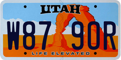 UT license plate W879OR