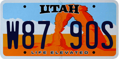 UT license plate W879OS