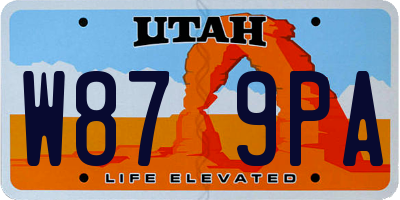 UT license plate W879PA