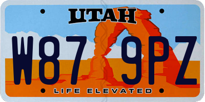 UT license plate W879PZ
