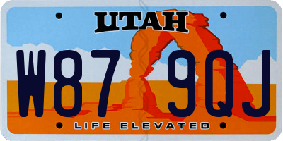 UT license plate W879QJ