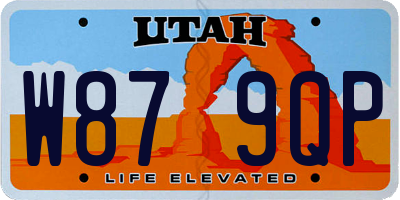 UT license plate W879QP