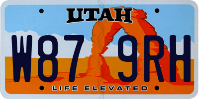 UT license plate W879RH