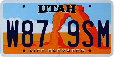 UT license plate W879SM