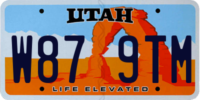 UT license plate W879TM
