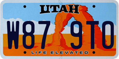 UT license plate W879TO