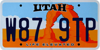 UT license plate W879TP