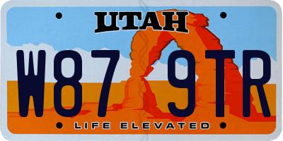 UT license plate W879TR