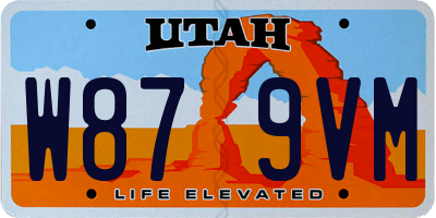 UT license plate W879VM