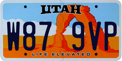 UT license plate W879VP