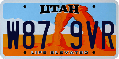 UT license plate W879VR