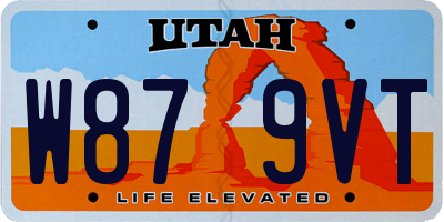 UT license plate W879VT