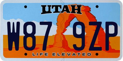 UT license plate W879ZP