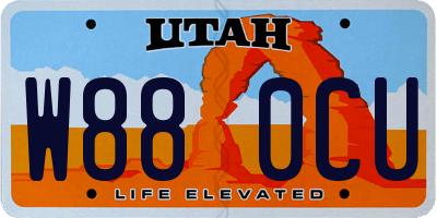 UT license plate W880CU