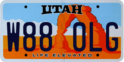 UT license plate W880LG