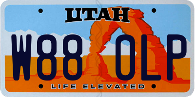 UT license plate W880LP