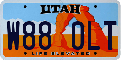 UT license plate W880LT