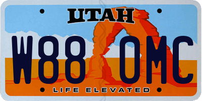 UT license plate W880MC