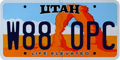 UT license plate W880PC