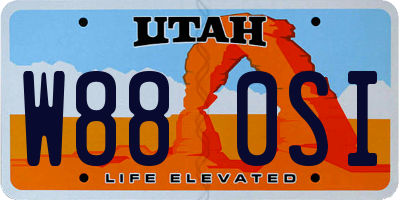 UT license plate W880SI
