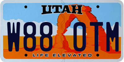 UT license plate W880TM