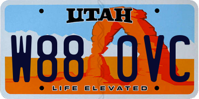 UT license plate W880VC