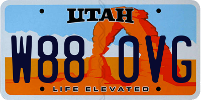 UT license plate W880VG