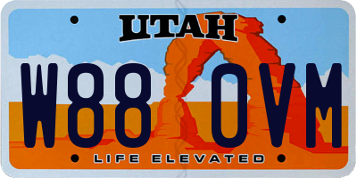 UT license plate W880VM