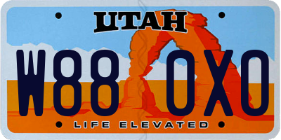 UT license plate W880XO