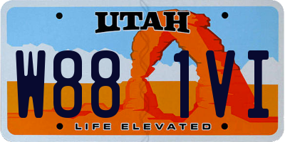 UT license plate W881VI