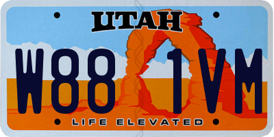UT license plate W881VM
