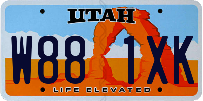 UT license plate W881XK