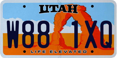 UT license plate W881XQ