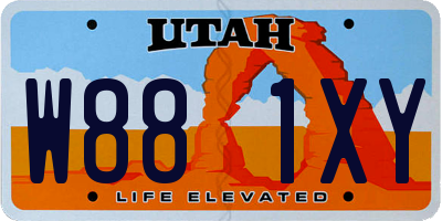 UT license plate W881XY