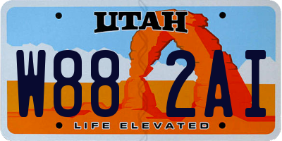 UT license plate W882AI