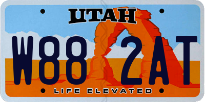 UT license plate W882AT