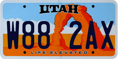 UT license plate W882AX