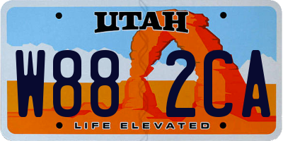 UT license plate W882CA