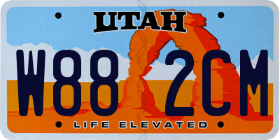 UT license plate W882CM