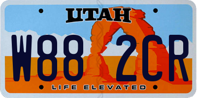 UT license plate W882CR