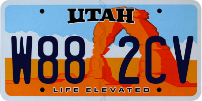 UT license plate W882CV