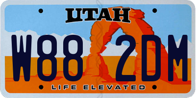 UT license plate W882DM